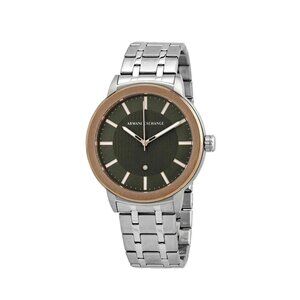 NWOB Armani Exchange AX1470 Maddox Green Dial Stainless Steel Men's Watch